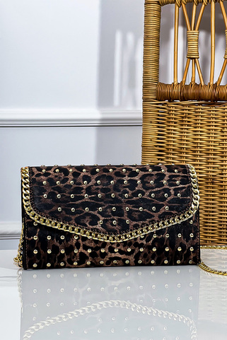 Τσαντάκι με animal print και τρουκς