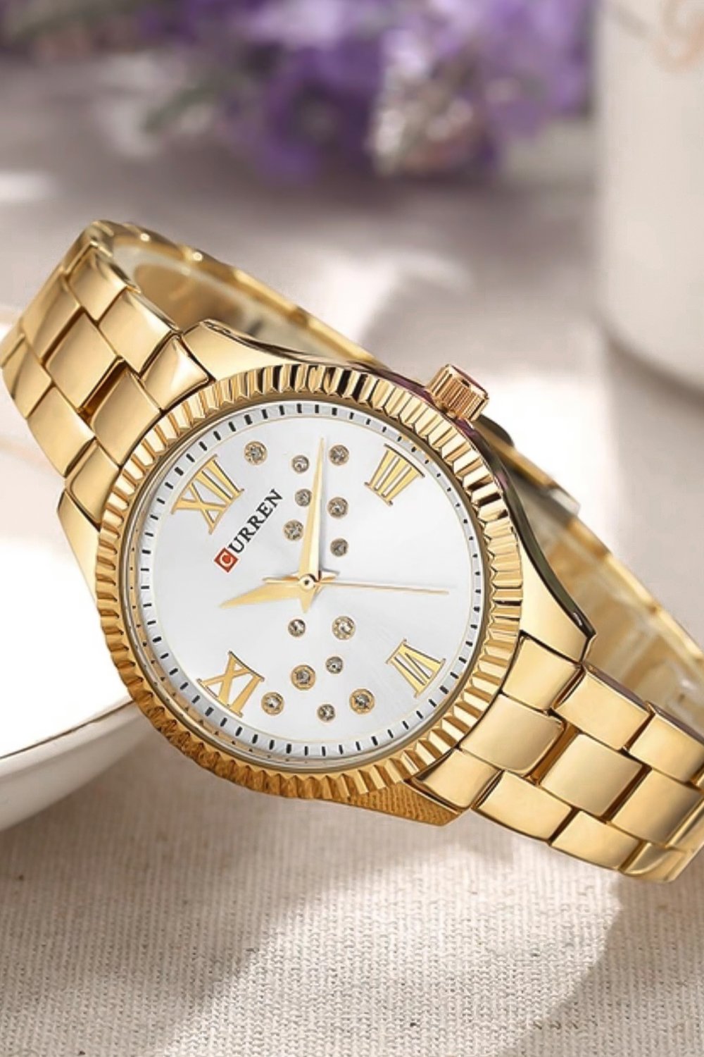 Curren 9009 Μονόχρωμο ρολόι με στρας Curren 9009 Μονόχρωμο ρολόι με στρας