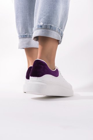 Sneakers με χρωματιστό velvet σχέδιο - ΜΩΒ
