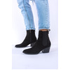 Μποτάκια suede με φερμουάρ Μποτάκια suede με φερμουάρ