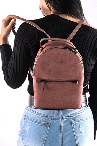 Mini backpack με croco suede design - ΣΑΠΙΟ ΜΗΛΟ