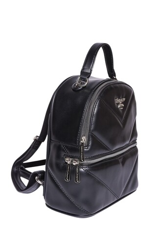 Mini backpack με φερμουάρ - ΜΑΥΡΟ
