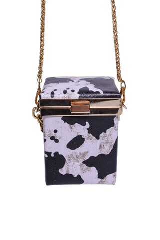Mini τσαντάκι με αλυσίδα και print - COW