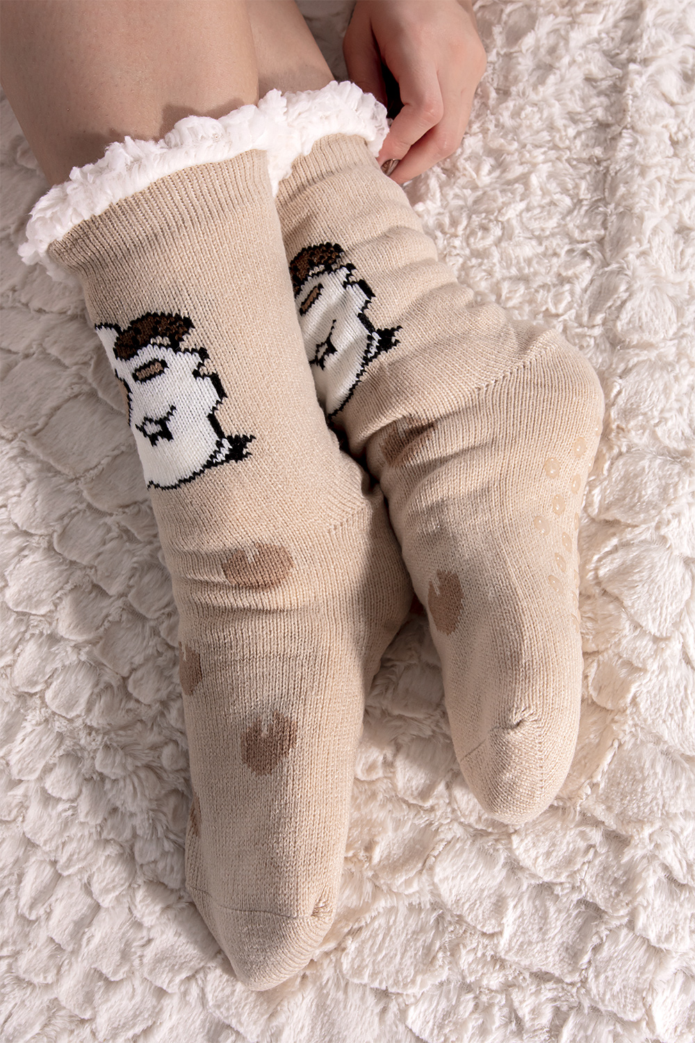 Κάλτσες με σχέδιο προβατάκι