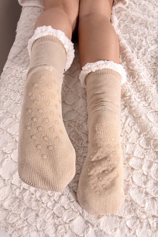 Κάλτσες με σχέδιο προβατάκι - ΜΠΕΖ